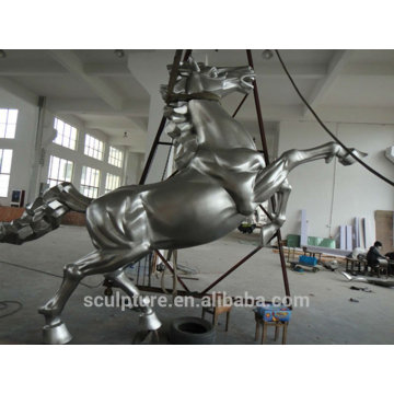 High quality modern stainless steel life size horse sculpture animal sculpture art